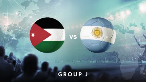 Bilhetes Jordânia vs Argentina - Grupo J - Mundial de Futebol 2026 - Fase de Grupos - Jogo 70