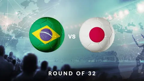 Brazil vs Japan - Football World Cup 2026 - Round of 32 - Match 76